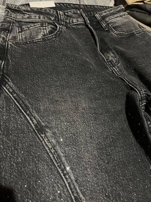 Дънки балон с камъчета