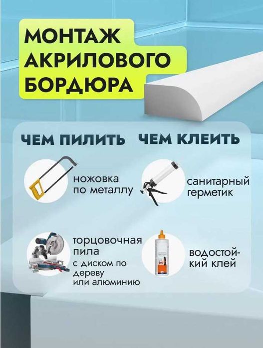 Продажа и установка пристеночных бортиков для ванны.