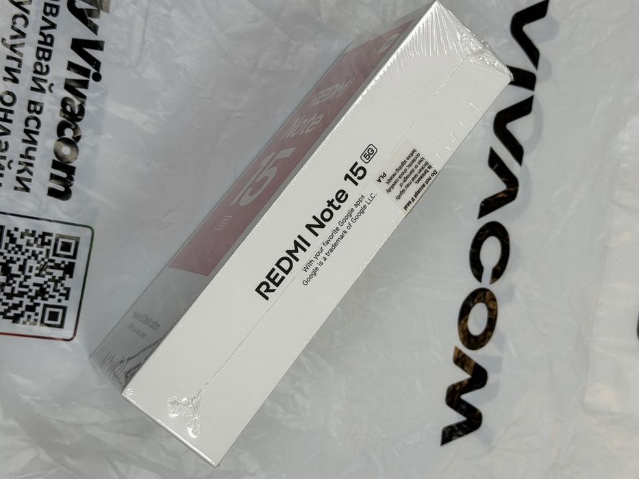 ЗАПЕЧАТАН 128GB Xiaomi Redmi Note 15 5G VIVACOM Гаранция 2028 BLUE