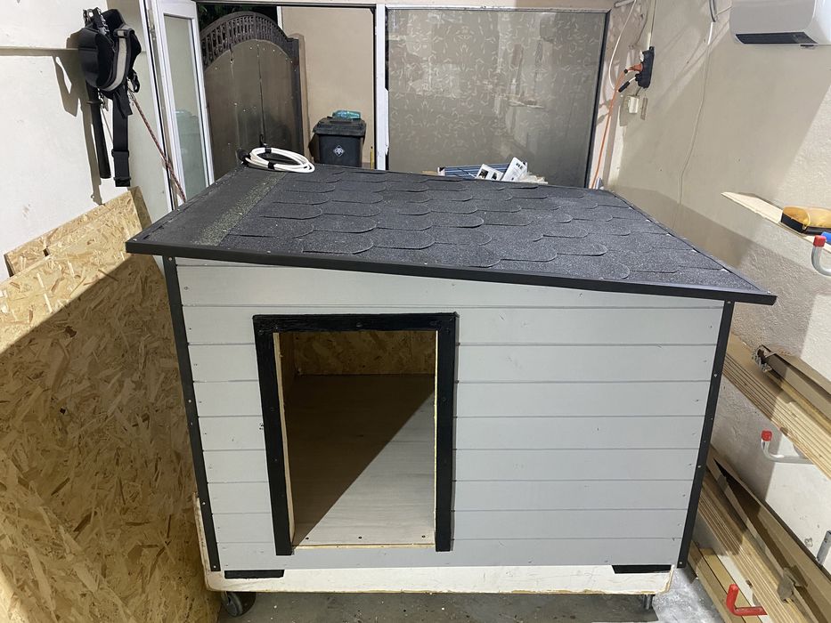 Cusca pentru caine izolata + incalzire in pardoseala