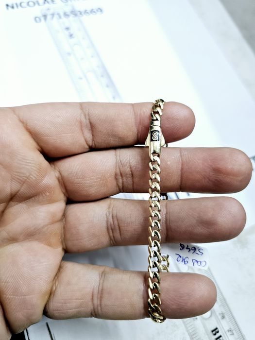 Vand bratara cuban din aur 14 k 5.64 g cod 912