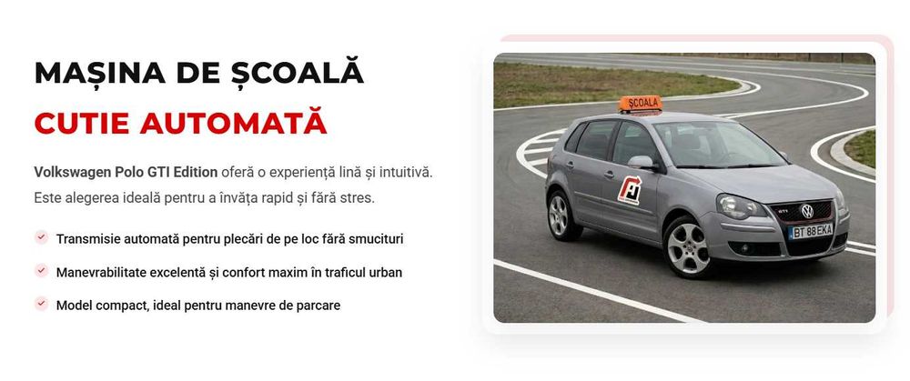 Școala de șoferi cat. B / redobândire permis / perfecționare auto / reexaminare traseu - Botoșani