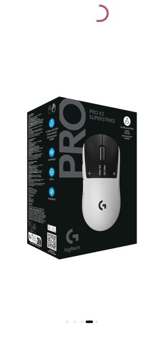 Logitech PRO X2 Superstrike, 44000 DPI, senzor Hero 2, Alb/Negru