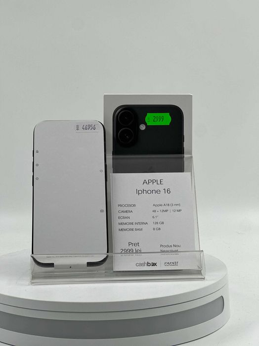 IPHONE 16 128GB Nou Neactivat Garantie 24 luni Cashbox