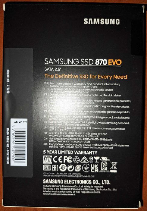 SSD Samsung 870 evo 2 TB sigilat