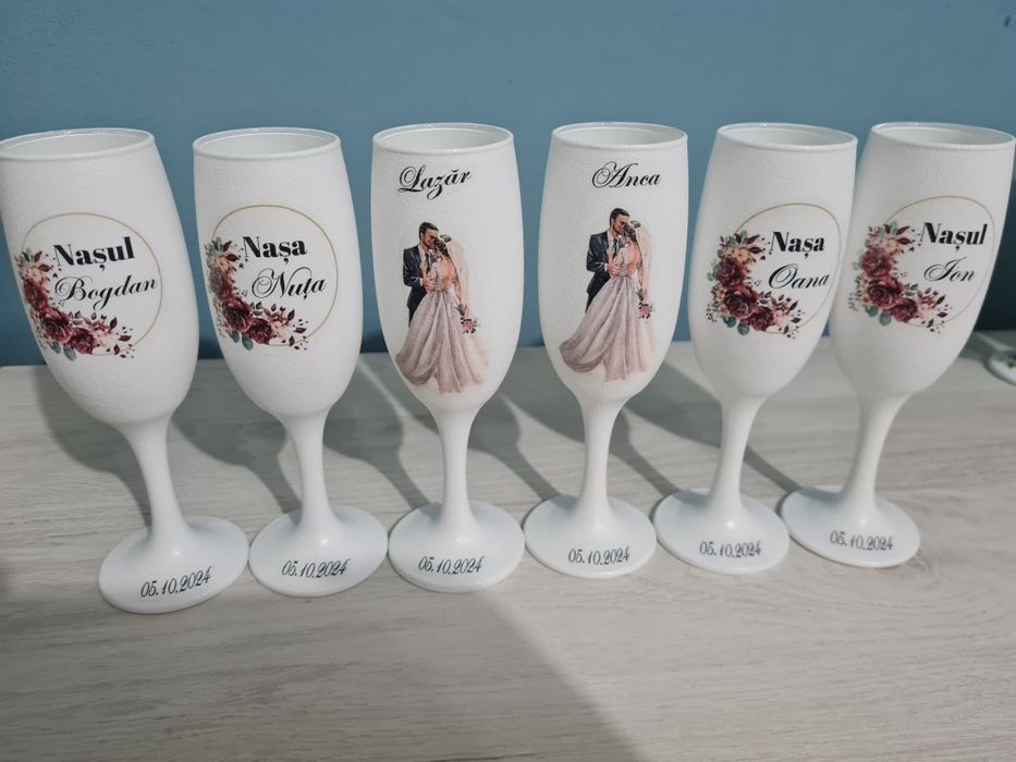 Pahare nuntă si botez personalizate