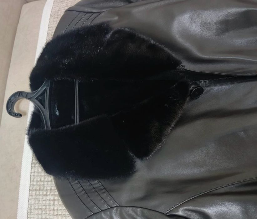 Кожаная дубленка