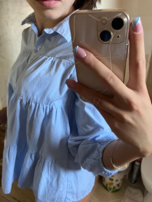 Детска синя риза