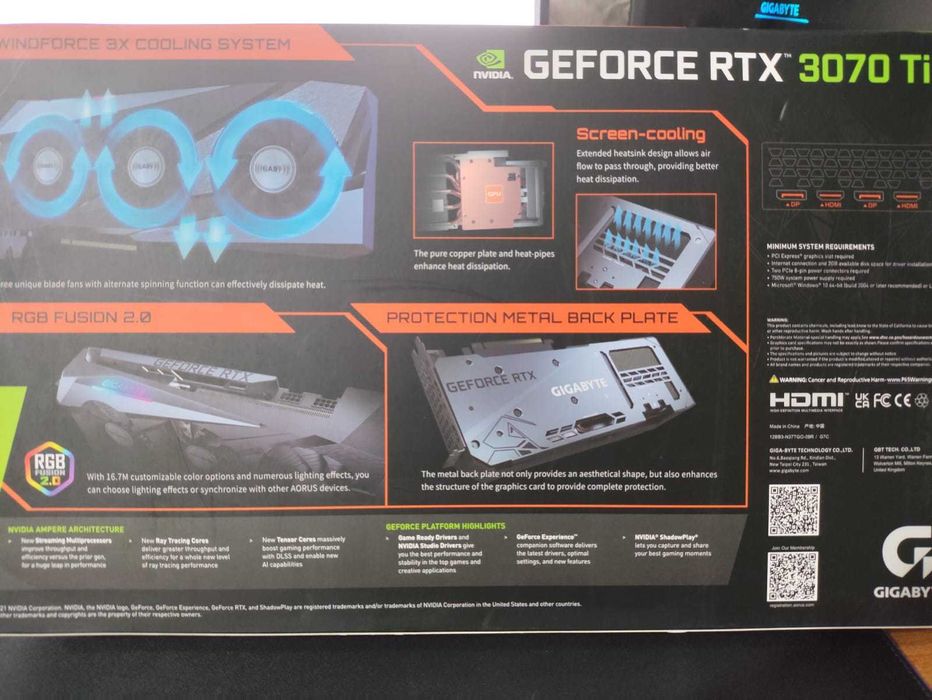 Продам Gigabye Geforce RTX 3070 Ti