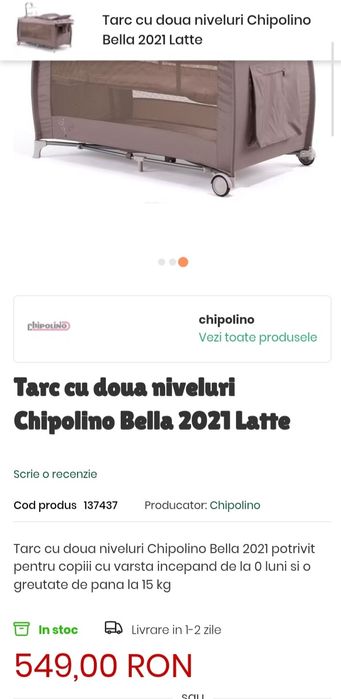 Tarc / pat de voiaj copii cu masa de infasat