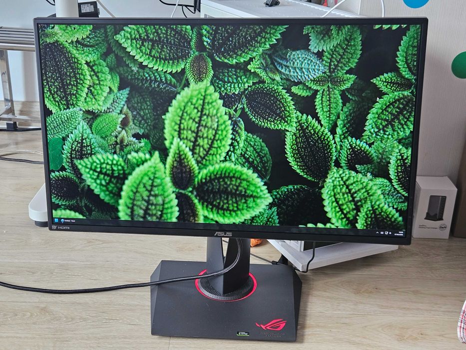 Monitor Gaming LED IPS ASUS ROG Swift 27" WQHD (2K), HDMI, DisplayPort, Boxe, Negru, PG279Q