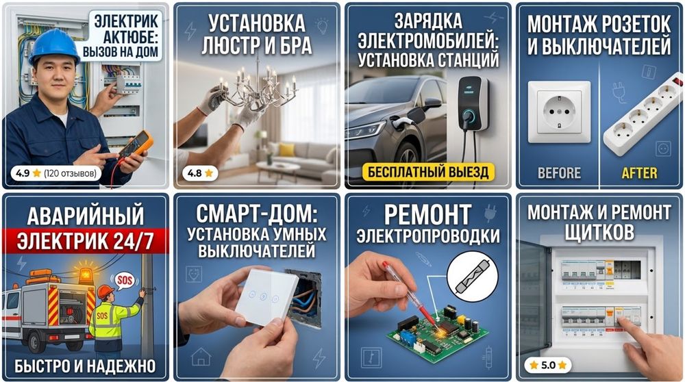 Электрик вызов Актобе