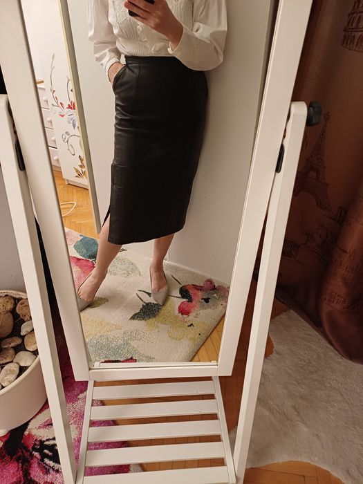 Fusta piele naturala eleganta 38