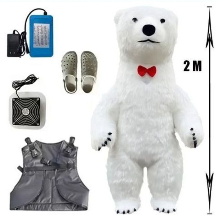 Надувной костюм-медведь