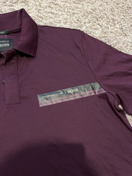 Boss x Porsche Cotton Polo-оригинална мъжка тениска