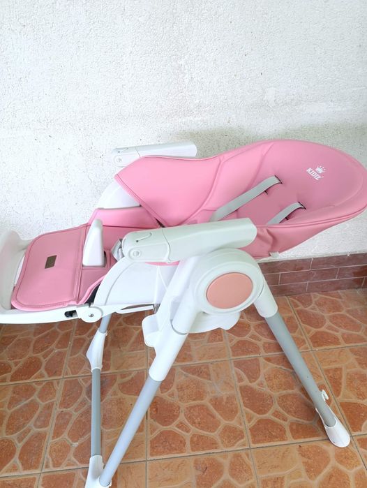Scaun de masa bebe copii mici kidiz fete roz pliabil