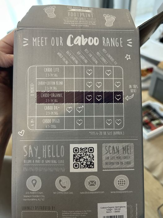 Слинг Caboo 0 + months 2 части