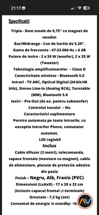 Boxe active Argon Audio Fenris A5 black