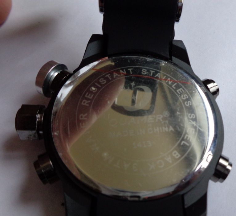 Мъжки часовник QUAMER жълт,бял ново