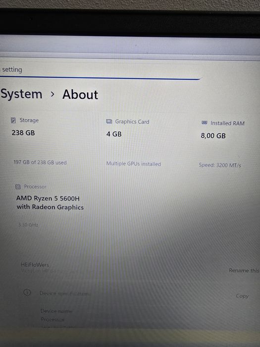 Laptop Gaming HP VICTUS 15-fb0029nq cu procesor AMD Ryzen™ 5 5600H