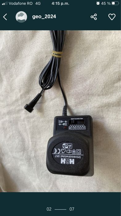 Alimentator putere reglabila 3v, 4.5v, 5v. 6v. 7,5v. 9v. 12v.