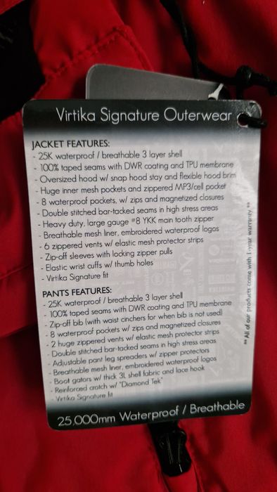 Pantaloni bibs ski/snowboard Virtika Signature Patrol - mărimea S