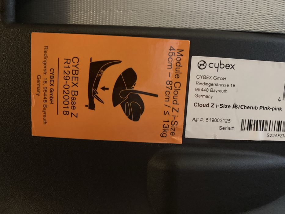 Cybex cloud Z-i size Cherub pink - кош за кола + адаптери