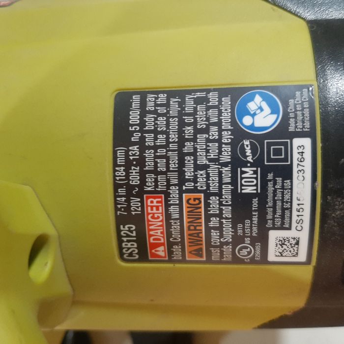 Продается ручная церкулярная пила RYOBI.