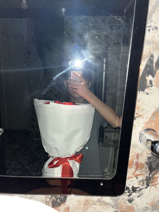 Букет из атласной лента