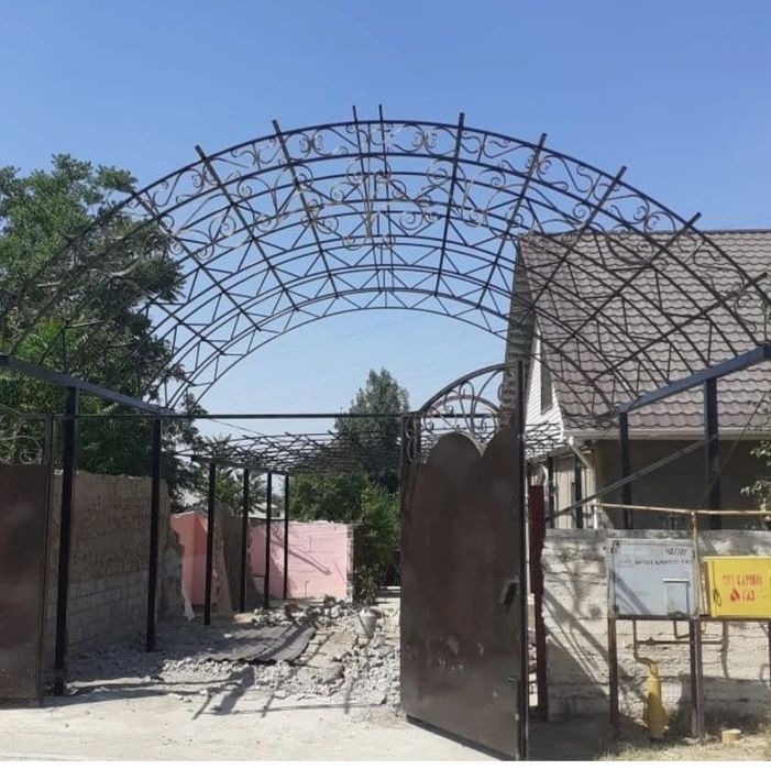 Арка навес, сварочные работы. Перилы,  решотки.