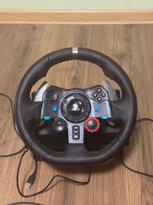 Logitech G29 + Скоростен лост + Оригинална кутия | PS5/PS4/PS3/PC