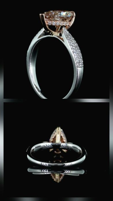 Bijuterie,rara ,  din aur alb 3 ,75,gr,cu diamant 2,50C, FA NCY BROWN