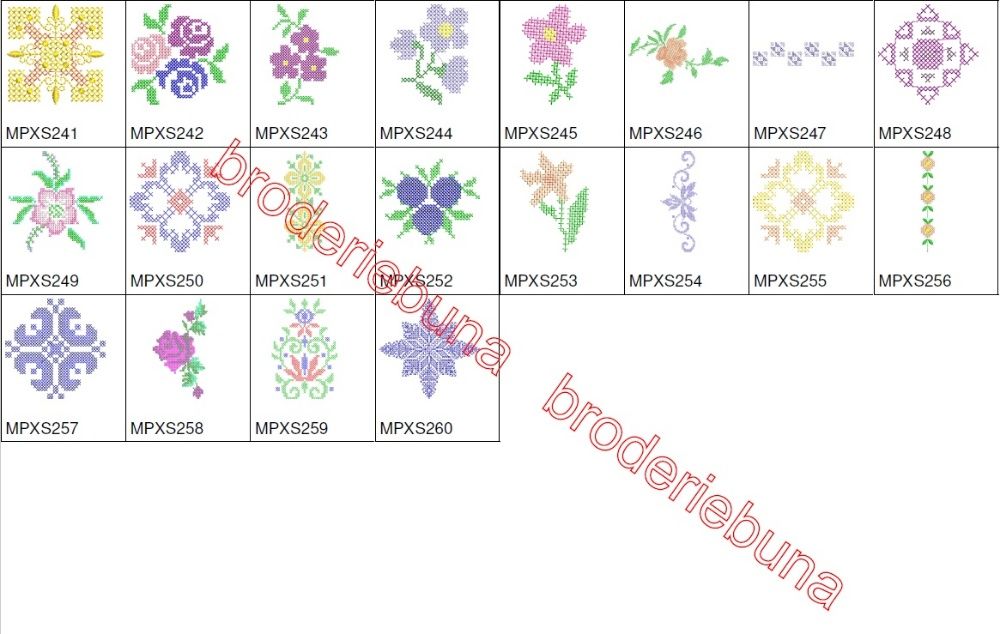 broderie FLORI punct cruciulita vol. 2 / ptr. masina de brodat