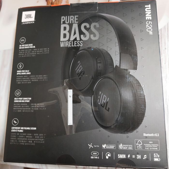 Căști JBL 520BT, Pure Bass,Bluetooth