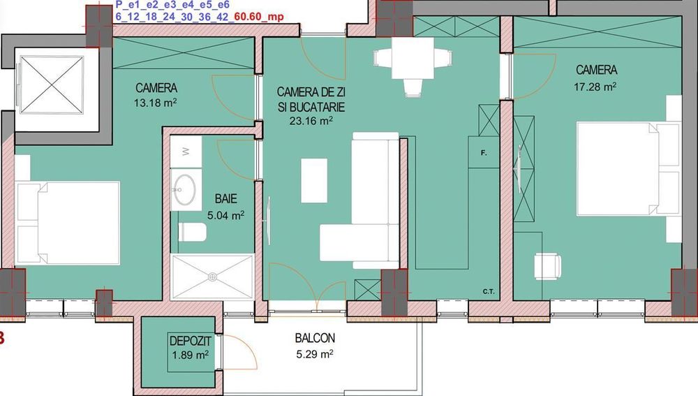 Ap. 3 camere, ansamblu nou si modern