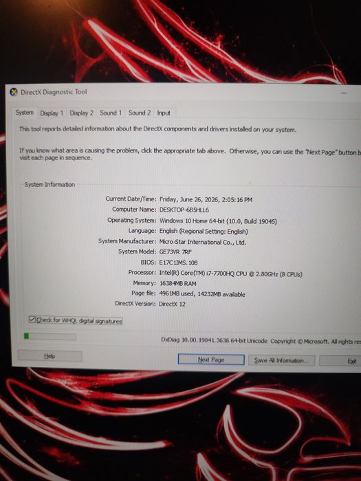Vând laptop gaming MSI ,i7 gen.7,gtx 1070 8g.