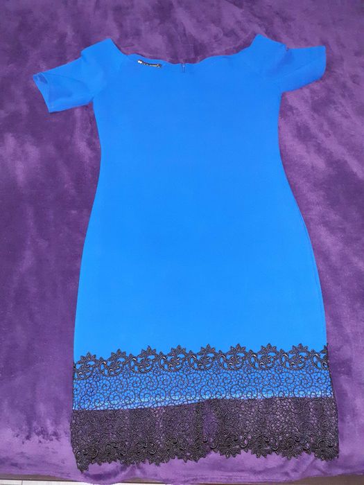Rochie albastra cu dantela S M