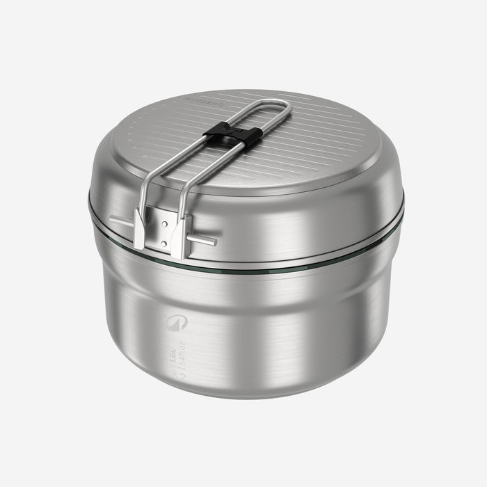 Set de gătit 500 camping din inox + - produs resigilat Decathlon