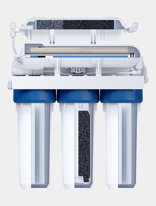 Oshxona uchun suv filtri, kranli va 8 litrli idishi bilan Barrier