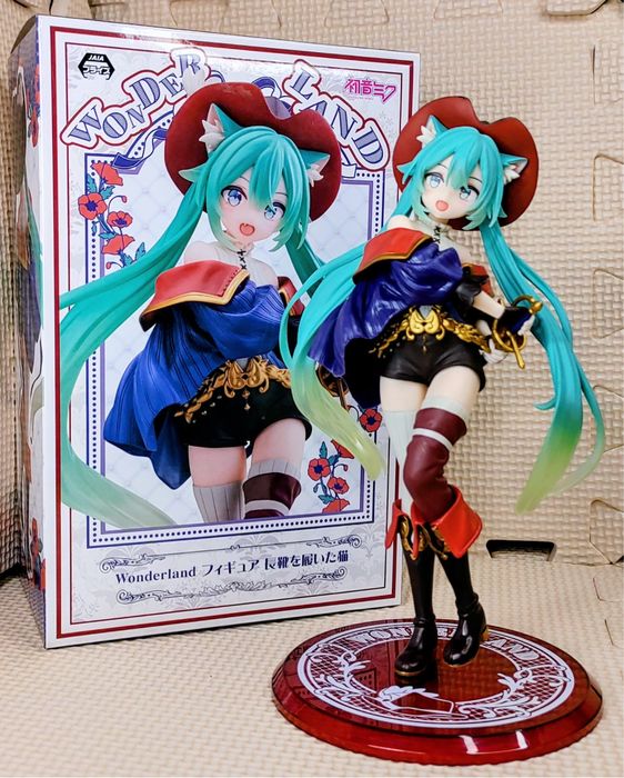 18 cm Hatsune Miku Wonderland Puss in Boots Figurină Anime Sigilată