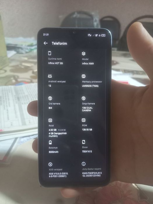 Infinix hot30i 8/128