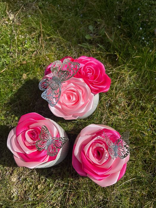 Ръчно изработени сатенени розички