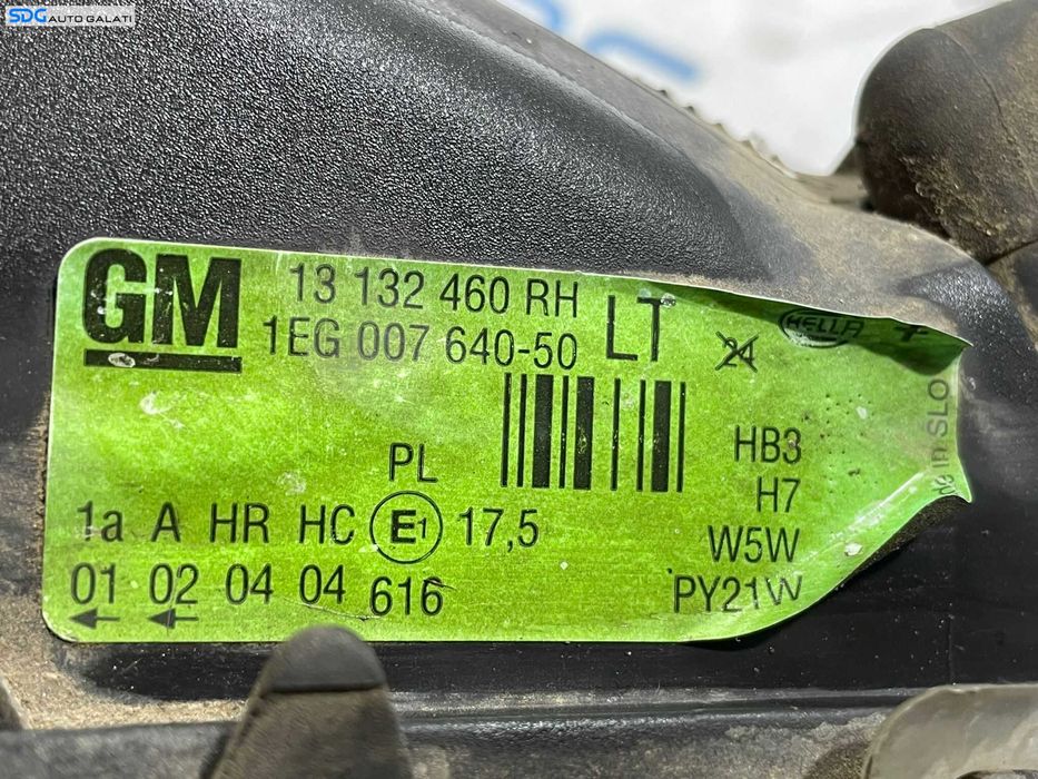 Far Dreapta EUROPA Opel Astra G 1998 - 2007 Cod 13132460 RH 1EG007640-50 [L3955]