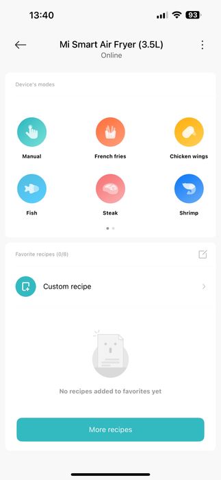Friteuza cu aer cald Xiaomi Mi Smart Air Fryer 3.5L – OLED, WIFI, app
