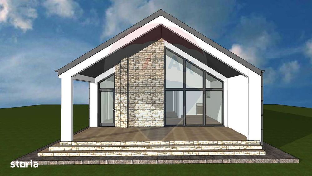 Teren casă 1280 m2, cu proiect, autorizației și utilități.