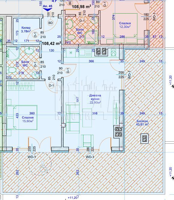 Продава се Двустаен апартамент в Варна, Възраждане 1 - 129 кв.м за 1202 €/кв.м - Снимка #1