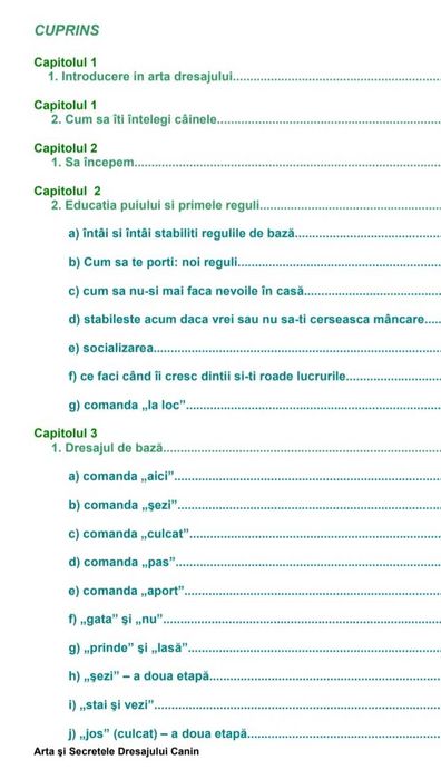 Carte ,,arta si secretele dresajului canin,,