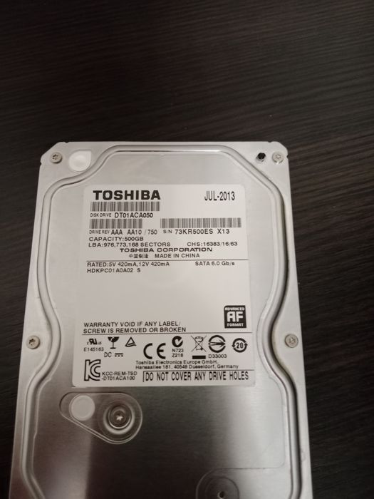 HDD Диск Накопитель Toshiba 500GB