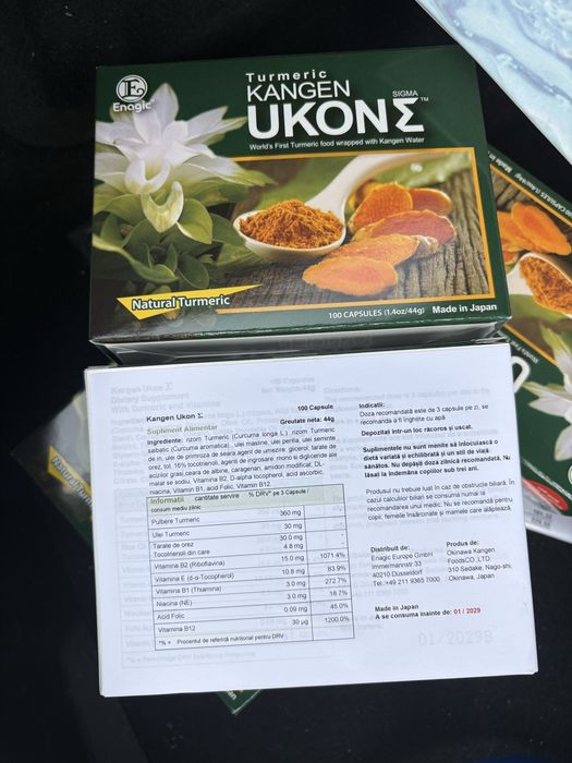 *OFERTA* 2 cutii capsule Kangen Turmeric ukon detox