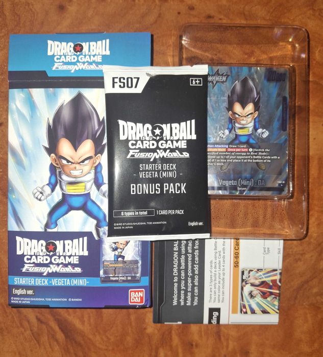 Dragon Ball Super Card Game: Fusion World Starter Deck:Vegeta Mini FS07 Desigilat!Contine:1 deck sigilat +1 bonus pack+1 playsheet